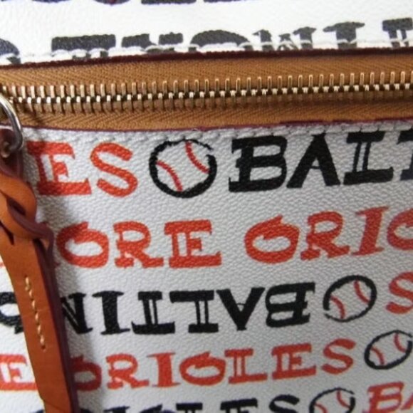 Dooney & Bourke MLB Baltimore Orioles Small Kiley Hobo Shoulder Bag - Picture 11 of 12